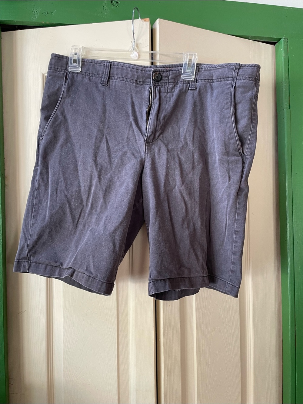 Wrangler Men's Slate Gray Flat Front Shorts